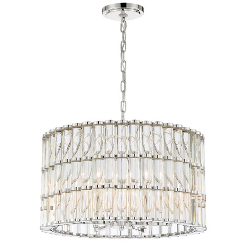 Elliot Six Light Chandelier in Polished Nickel (60|ELL-B3006-PN)