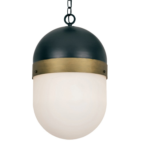 Capsule Three Light Outdoor Pendant in Matte Black / Textured Gold (60|CAP-8506-MK-TG)