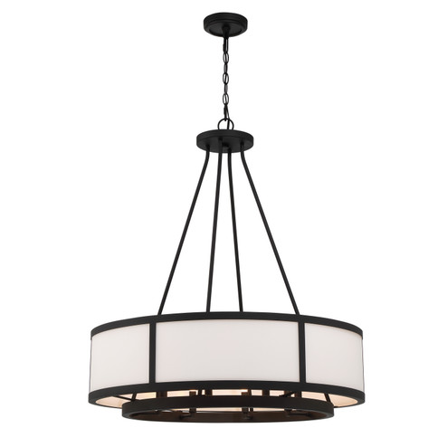 Bryant Eight Light Chandelier in Black Forged (60|BRY-8008-BF)