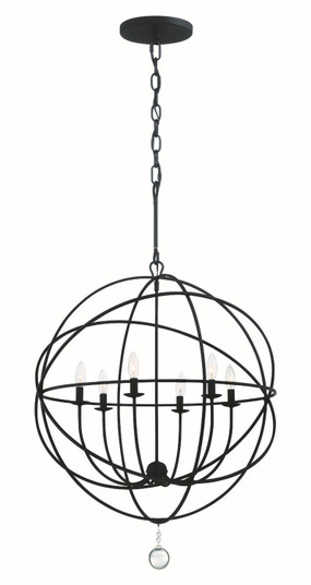 Solaris Six Light Chandelier in Black (60|9226-BK)