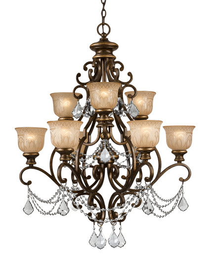 Norwalk Nine Light Chandelier in Bronze Umber (60|7509-BU-CL-S)