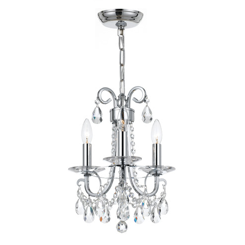 Othello Three Light Mini Chandelier in Polished Chrome (60|6823-CH-CL-S)