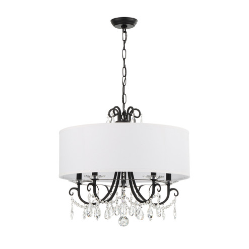 Othello Five Light Chandelier in Matte Black (60|6625-MK-CL-MWP)