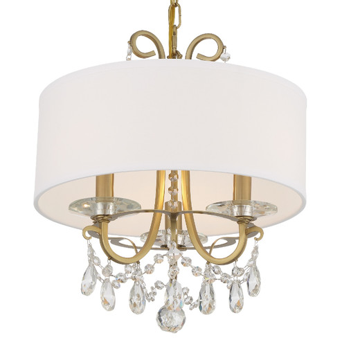 Othello Three Light Chandelier in Vibrant Gold (60|6623-VG-CL-SAQ)