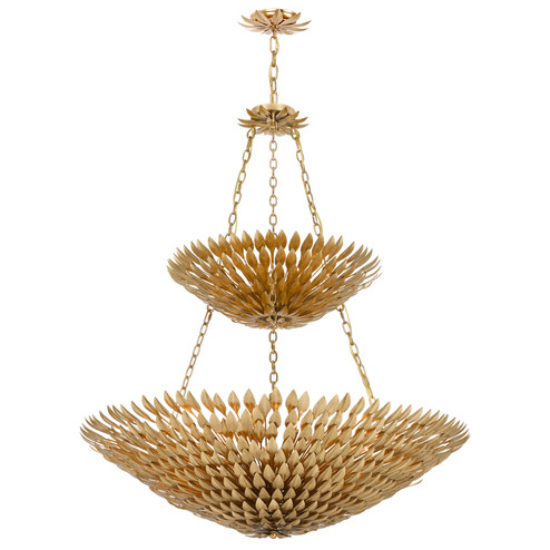 Broche 18 Light Chandelier in Antique Gold (60|599-GA)