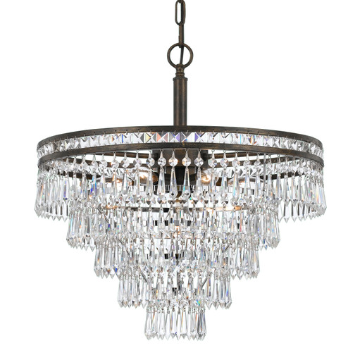 Mercer Seven Light Chandelier in English Bronze (60|5264-EB-CL-MWP)