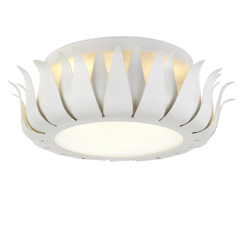 Broche Three Light Flush Mount in Matte White (60|510-MT)