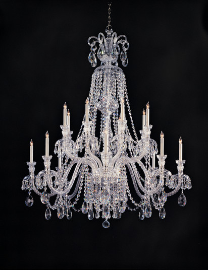 Traditional Crystal 16 Light Chandelier in Polished Chrome (60|5028-CH-CL-MWP)