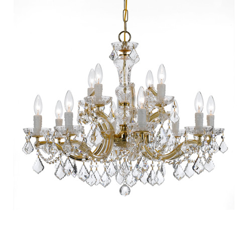 Maria Theresa 12 Light Chandelier in Gold (60|4479-GD-CL-I)