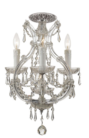 Maria Theresa Four Light Semi Flush Mount in Polished Chrome (60|4473-CH-CL-MWP_CEILING)