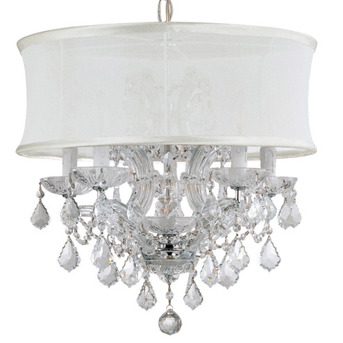 Brentwood Six Light Mini Chandelier in Polished Chrome (60|4415-CH-SMW-CLQ)