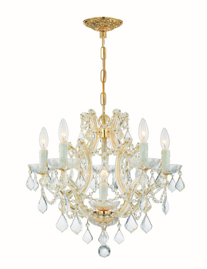 Maria Theresa Six Light Mini Chandelier in Gold (60|4405-GD-CL-MWP)
