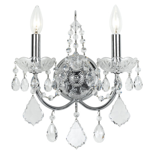 Imperial Two Light Wall Sconce in Polished Chrome (60|3222-CH-CL-I)