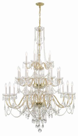 Traditional Crystal 25 Light Chandelier in Polished Brass (60|1156-PB-CL-MWP)