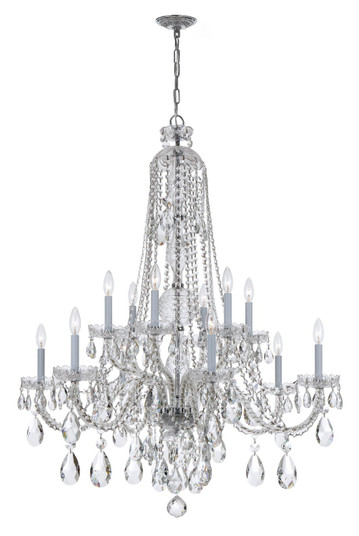Traditional Crystal 12 Light Chandelier in Polished Chrome (60|1114-CH-CL-MWP)