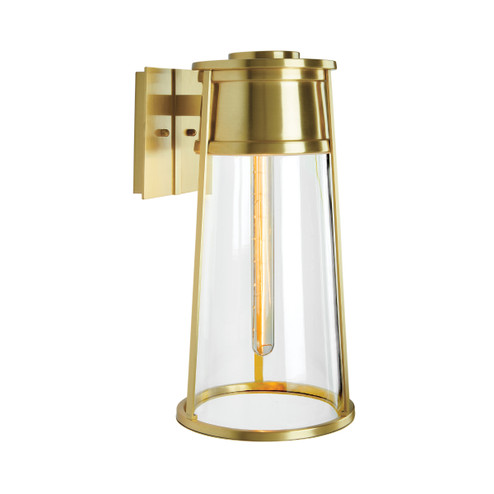 Cone One Light Wall Sconce in Satin Brass (185|1246-SB-CL)