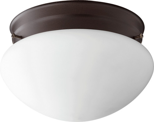 3023 Opal Mushrooms One Light Ceiling Mount in Oiled Bronze w/ Satin Opal (19|3023-6-86)