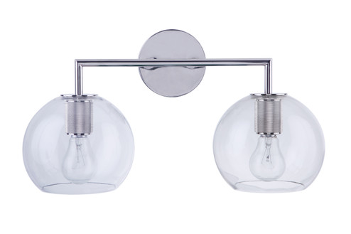 Two Light Vanity in Polished Nickel (90|140225)