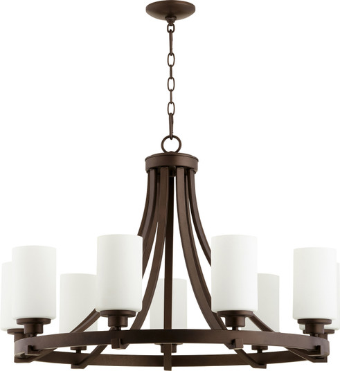 Lancaster Nine Light Chandelier in Oiled Bronze (19|6207-9-86)