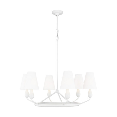 Ziba Six Light Chandelier in Matte White (454|TC1186MWT)