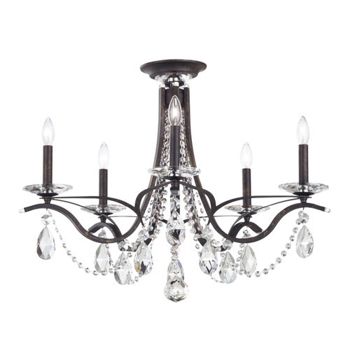 Vesca Five Light Semi-Flush Mount in Ferro Black (53|VA8312N-59H)