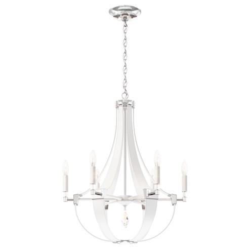 Crystal Empire Six Light Chandelier in White (53|CY1006N-LW1R)