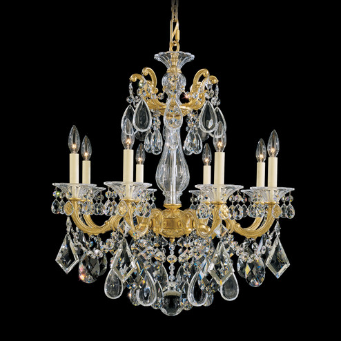 La Scala Eight Light Chandelier in French Gold (53|5073-26S)