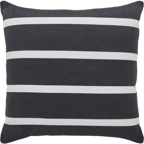 Commack Pillow in Dark Grey/ White Stripes (443|PWFLX1025)