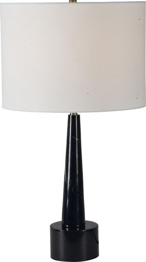 Briggate One Light Table Lamp in Black Marble, Antique Brass (443|LPT885)
