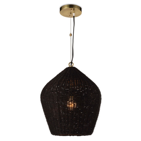 Georgian One Light Pendant in Black (400|16-1261BLK)