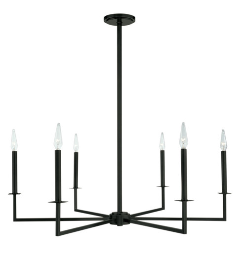 Ray Six Light Chandelier in Matte Black (185|6521-MB-CA)