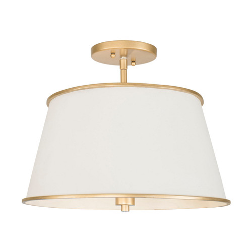 Coco Four Light Semi-Flush Mount in Matte White/French Gold (137|364S04MWFG)