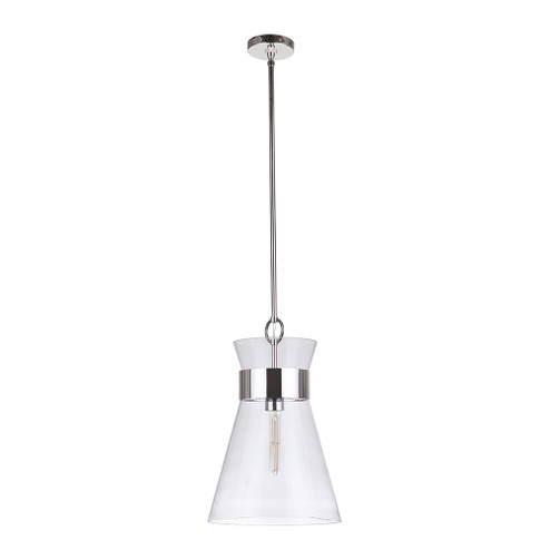 Alicia One Light Pendant in Polished Nickel (90|610125)