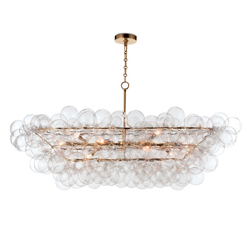 Bubbles Eight Light Chandelier in Natural Brass (400|16-1381NB)
