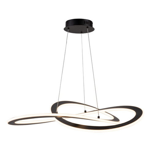 Wave LED Chandelier in Black (78|AC7079BK)