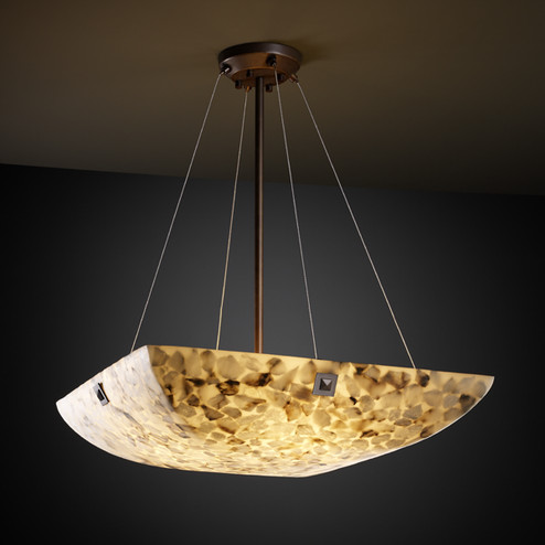Alabaster Rocks Three Light Pendant in Brushed Nickel (102|ALR-9661-25-NCKL-F4)