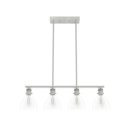 Van Nuys Four Light Linear Chandelier in Brushed Nickel (47|48038)