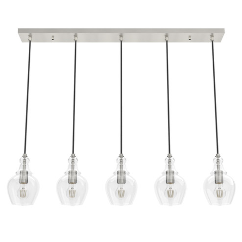 Maple Park Five Light Linear Cluster in Brushed Nickel (47|19994)