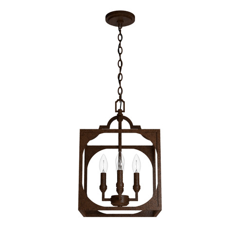 Highland Hill Four Light Pendant in Textured Rust (47|19980)