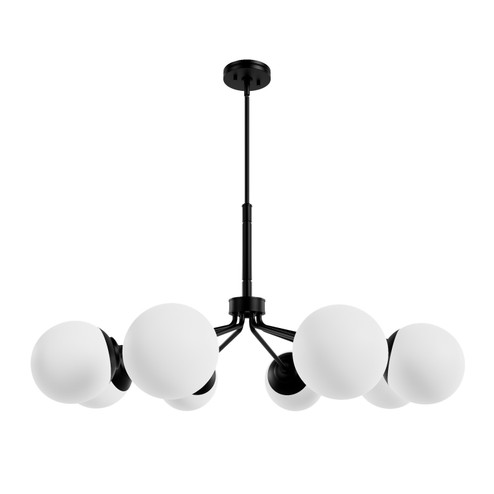 Hepburn Eight Light Chandelier in Matte Black (47|19870)