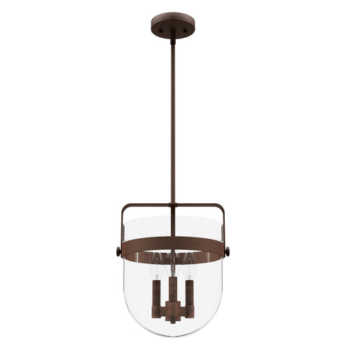 Karloff Three Light Pendant in Textured Rust (47|19832)