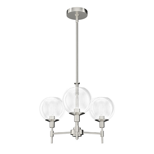 Xidane Three Light Chandelier in Brushed Nickel (47|19740)