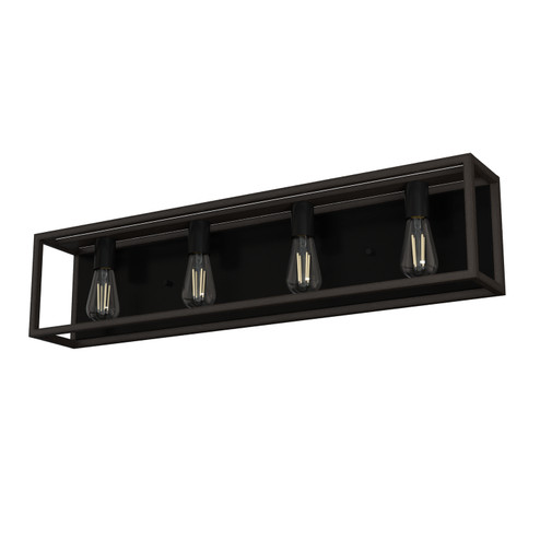 Squire Manor Four Light Vanity in Matte Black (47|19675)