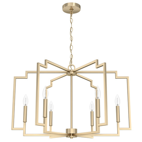 Zoanne Six Light Chandelier in Alturas Gold (47|19570)