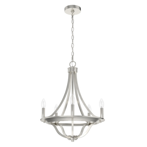 Perch Point Five Light Chandelier in Brushed Nickel (47|19425)