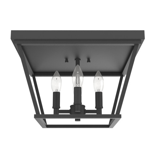 Laurel Ridge Four Light Flush Mount in Natural Black Iron (47|19074)