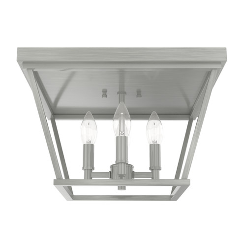 Laurel Ridge Four Light Flush Mount in Brushed Nickel (47|19076)