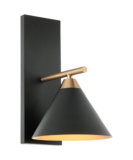 Bliss One Light Wall Sconce in Aged Gold Brass / Matte Black (423|S10601MB)