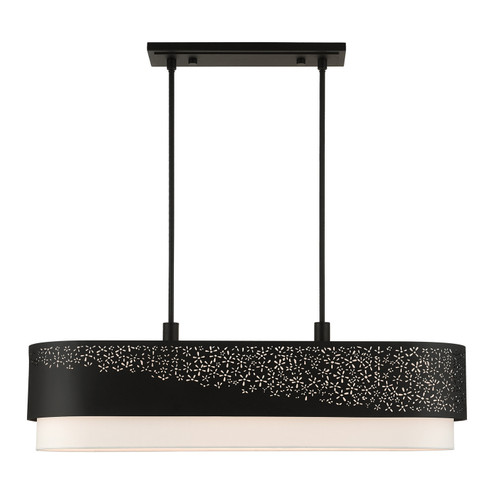 Noria Six Light Linear Chandelier in Black (107|46258-04)