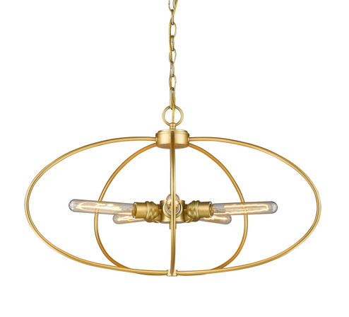 Persis Five Light Chandelier in Satin Gold (224|3000P-SG)